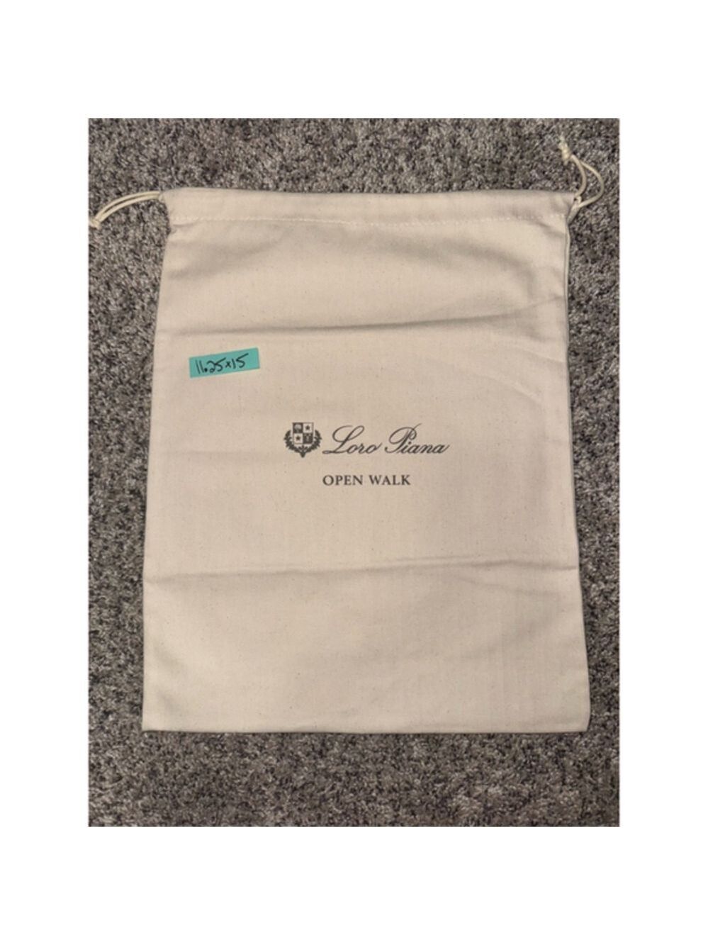 Loro Piana Open Walk Beige Black Drawstring Dust Storage Bag One Size​